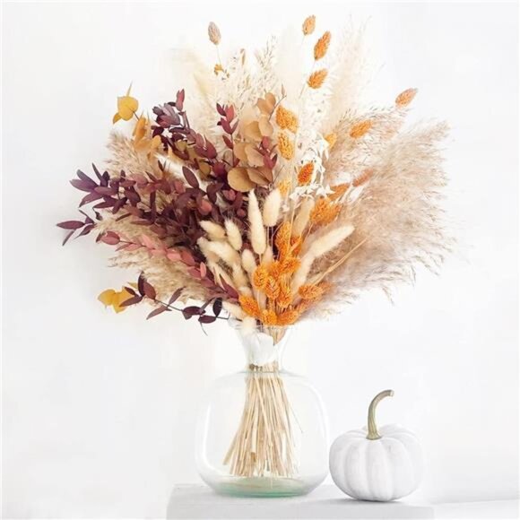 Fall‎ Autumn Dried Flower Decorations for Home Thanksgiving Holiday Season - Picture 1 of 7